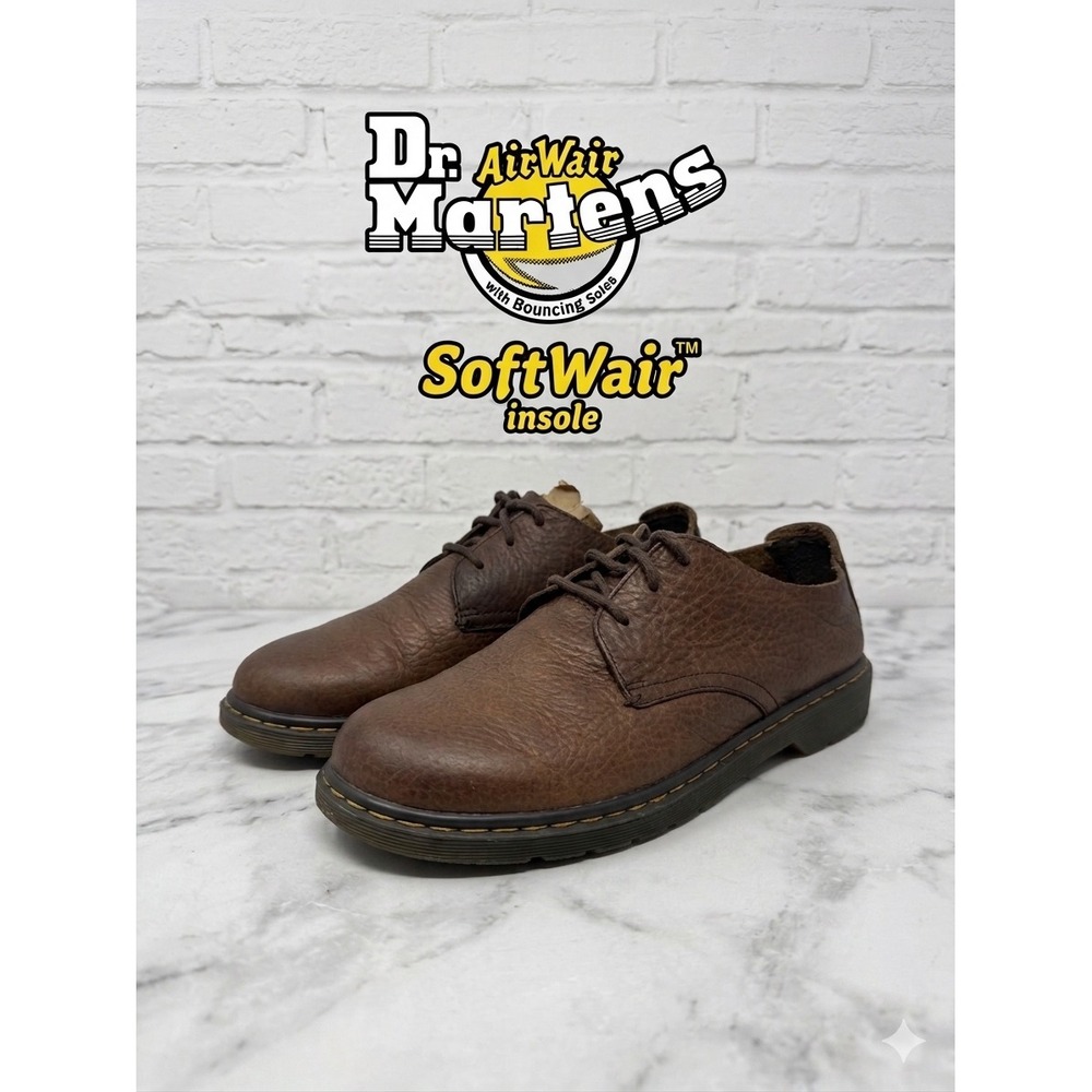 Dr Martens‎ Elsfield Brown Leather Oxford Shoes Mens 12 SoftWair Insole 22631220